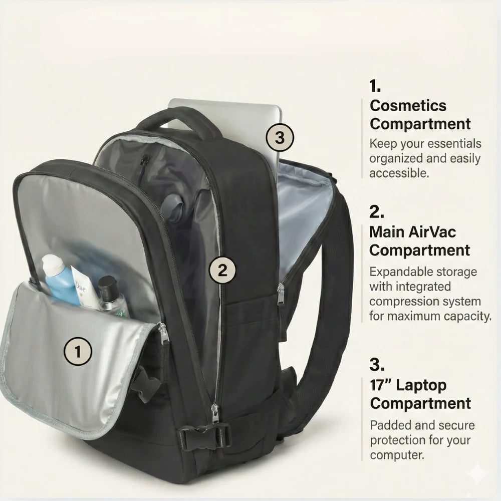 Adventurer Vacuum Compression Travel Backpack 30L