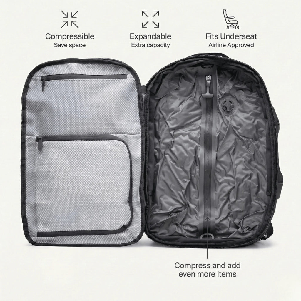 Pioneer Vacuum Compression Travel Backpack 55L