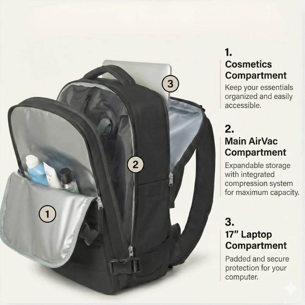 Adventurer Vacuum Compression Travel Backpack 30L - Nomadity Backpacks