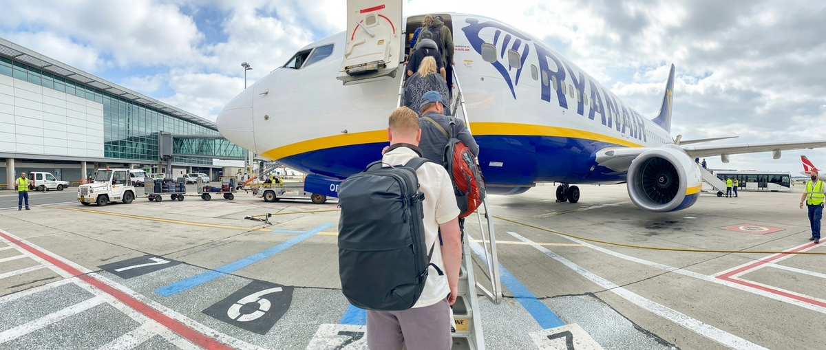Nomadity backpack being tested during travel